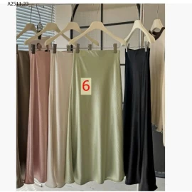 Chân váy midi đuôi cá bằng vải satin axetat dành cho nữ-Giá sỉ 180k