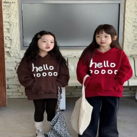 Áo nỉ hoodie Hello - sỉ 215k