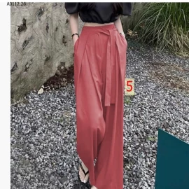 QUẦN ỐNG RỘNG ĐAI RỦ PHONG CÁCH HIỆN ĐẠI -sỉ 130k