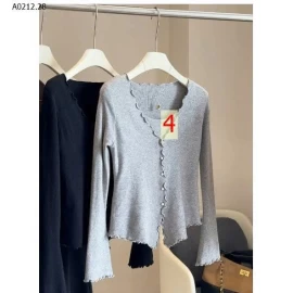 ÁO LEN DỆT KIM VIỀN BÈO GIẢ 2 MẢNH ANNA-sỉ 182k