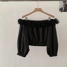 ÁO SƠ MI HỞ VAI PHỐI BÈO-sỉ 225k