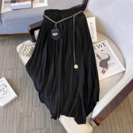 CHÂN VÁY XẾP LY DÁNG DÀI KÈM ĐAI-sỉ 180k