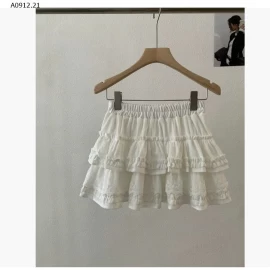 CHÂN VÁY BÈO TẦNG PHỐI REN NỮ-sỉ 183k
