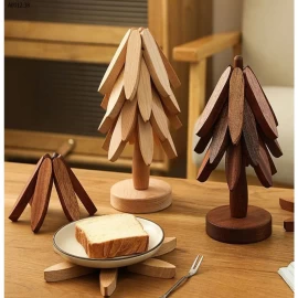 BỘ 5 MIẾNG LÓT BÁT ĐĨA NỒI CỐC CHÉN  BẰNG GỖ -sỉ 68k