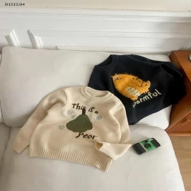 ÁO LEN CỔ TRÒN HỌA TIẾT BG AMBB-sỉ Sz 90-150 : 190k                  Sz 160 : 210k 