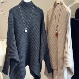 Áo len cổ cao tay cánh dơi dáng rộng ấm áp dành cho nữ  nhà ANNA-Giá sỉ 255k