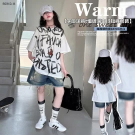 ÁO PHÔNG CHỮ & JEAN RÁCH SZ ĐẠI-Giá sỉ  áo : 175k quần :159k cả sét : 315k