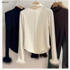 ÁO NỈ TAY PHỐI LÔNG CÁCH ĐIỆU- sỉ 85k