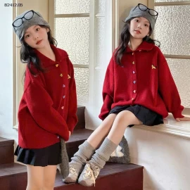 Áo khoác cardigan dệt kim cài cúc đơn giản - Giá sỉ 288k