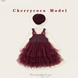 VÁY CÔNG CHÚA KÈM ÁO + MŨ CHERRYCOCO-Giá sỉ  set 2 chi tiết : 270k  set 3 chi tiết: 345k