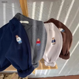 QUẦN NỈ LÓT LÔNG THÊU GẤU W.HO-Giá sỉ 128k