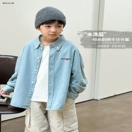 Áo khoác dáng rộng bằng vải cotton mài cát cho bé  Elmo Baby Kids AMBB-Giá sỉ  sz 90-150 : 212k Sz 160 : 229k Sz 170 : 245k