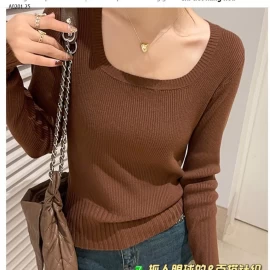 ÁO LEN CỔ VUÔNG ÔM BODY - sỉ 140k