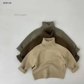 ÁO LEN CỔ LỌ MTINY QUEEN CHO BÉ-Giá sỉ 205k