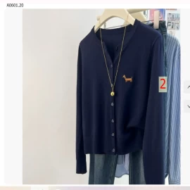 ÁO LEN CARDIGAN THÊU HÌNH CÚN-Giá sỉ 145K