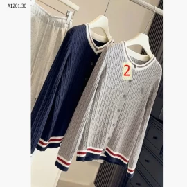 ÁO LEN DỆT GÂN VIỀN SỌC ANNA- sỉ 210k