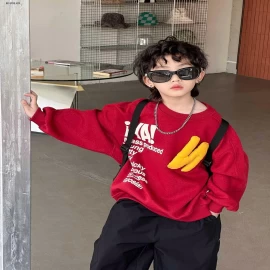 ÁO NỈ ĐỎ BÉ TRAI- sỉ 185k