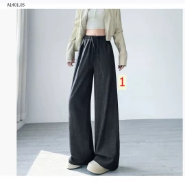 QUẦN ỐNG RỘNG LƯNG THUN GIẢ JEAN - sỉ 235k  