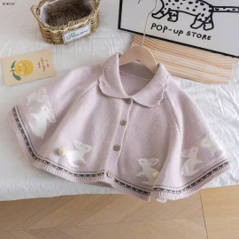 ÁO CHOÀNG LEN HÌNH THỎ BG-Giá sỉ 184k