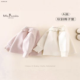 Áo  lót lông cừu Almond Milk Heart dành cho bé gái nhà  Ms.puala - giá sỉ  220k 