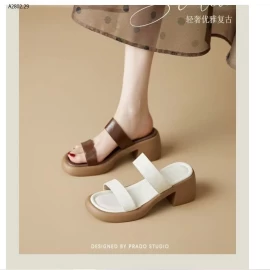 SANDAL CAO GÓT 2 QUAI NỮ - sỉ 147k
