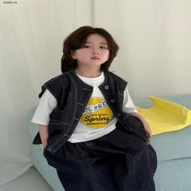 ÁO KHOÁC GILE DENIM- sỉ  100-140: 218k 150-160: 234k