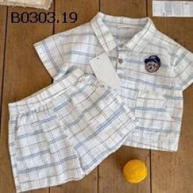 BỘ SƠ MI KẺ CHO BT  - sỉ 149k