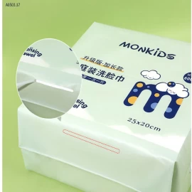 KHĂN GIẤY RỬA MẶT 1 LẦN ĐA NĂNG  MONKIDS  -sỉ 125k