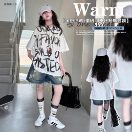 ÁO PHÔNG CHỮ & QUẦN JEAN RÁCH SZ ĐẠI -Giá sỉ  Quần#159k Áo #175k