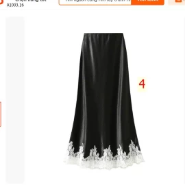 CHÂN VÁY LỤA SATIN ĐUÔI CÁ ANGLE- sỉ 216k