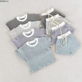 BỘ KẺ CỘC TAY SIZE NHÍ Giá sỉ 150k