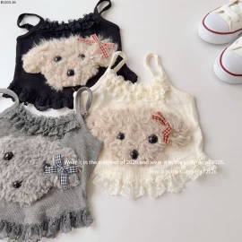 ÁO 2 DÂY CÚN VIỀN REN T&Q KIDS sỉ 165k