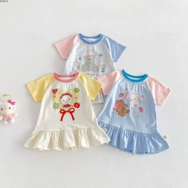 VÁY COTTON ĐUÔI CÁ PHỐI MÀU TAY Giá sỉ  139k