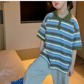 POLO KẺ XANH- sỉ 175k