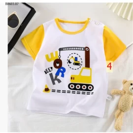 Áo cộc tay họa tiết hoạt hình cho bé-Giá sỉ 47k