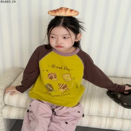 Áo thun dài tay raglan in hình  NHÀ AMBB giá sỉ  sz 100-150 : 152k sz 160 : 165k sz 170 : 179k