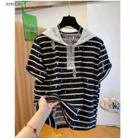 ÁO CỘC TAY KẺ CHO NỮ- sỉ 173k