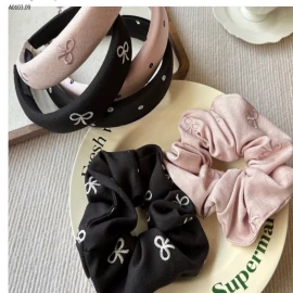 SET BỜM VÀ DÂY BUỘC TÓC NƠ - sỉ 72k/set