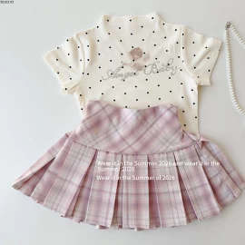 ÁO THUN, CHẤN VÁY BÉ GÁI giá sỉ Áo --- Giá 144k  Chân váy  --- Giá 163k