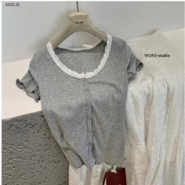 ÁO CỘC TAY VIỀN REN W.G.W.E - sỉ 176k