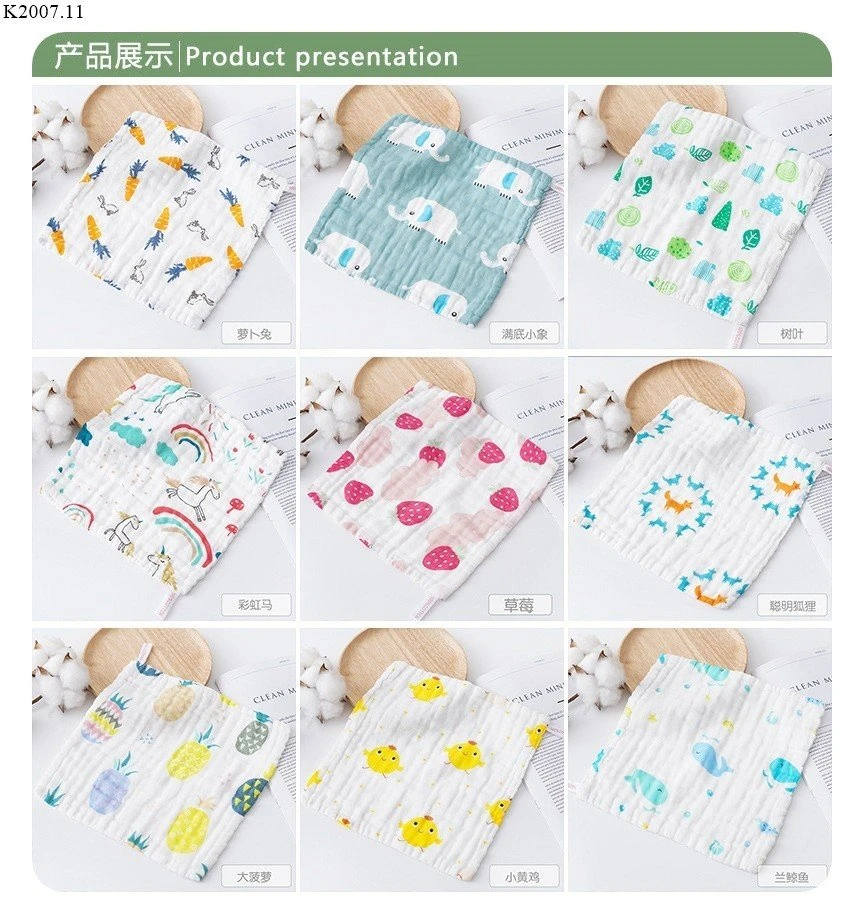 SET10 KHĂN SỮA SỢI TRE MUSLIN