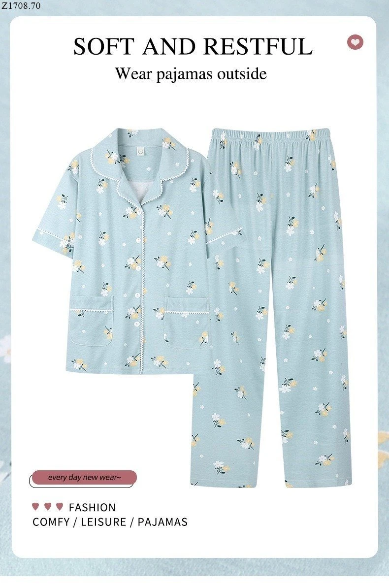 PIJAMA COTTON NỮ Si 145k/1 bộ