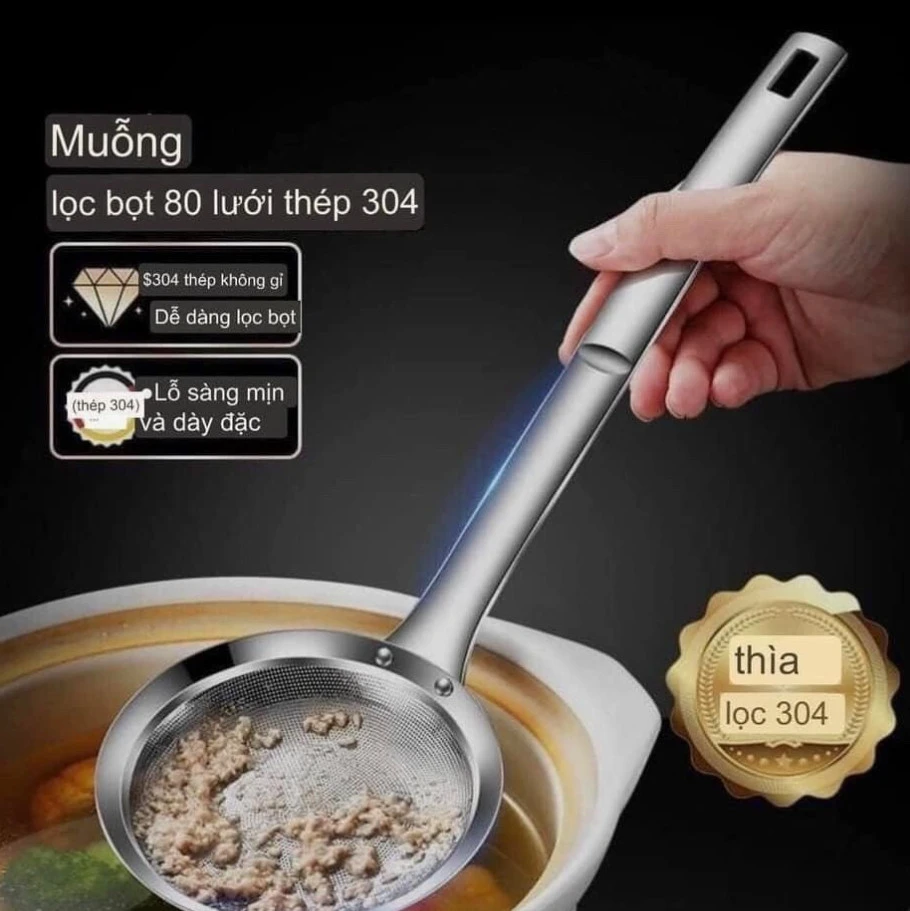 Muôi inox tích hợp 2in1 Si 49k/1 chiếc