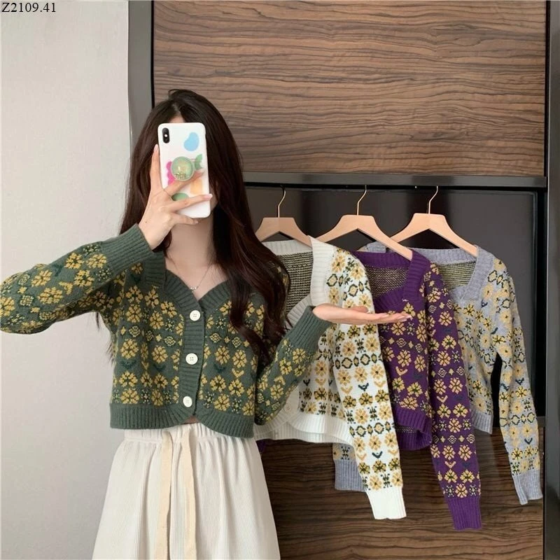 ÁO CARDIGAN LEN HOA NỮ Si 130k/1 chiếc