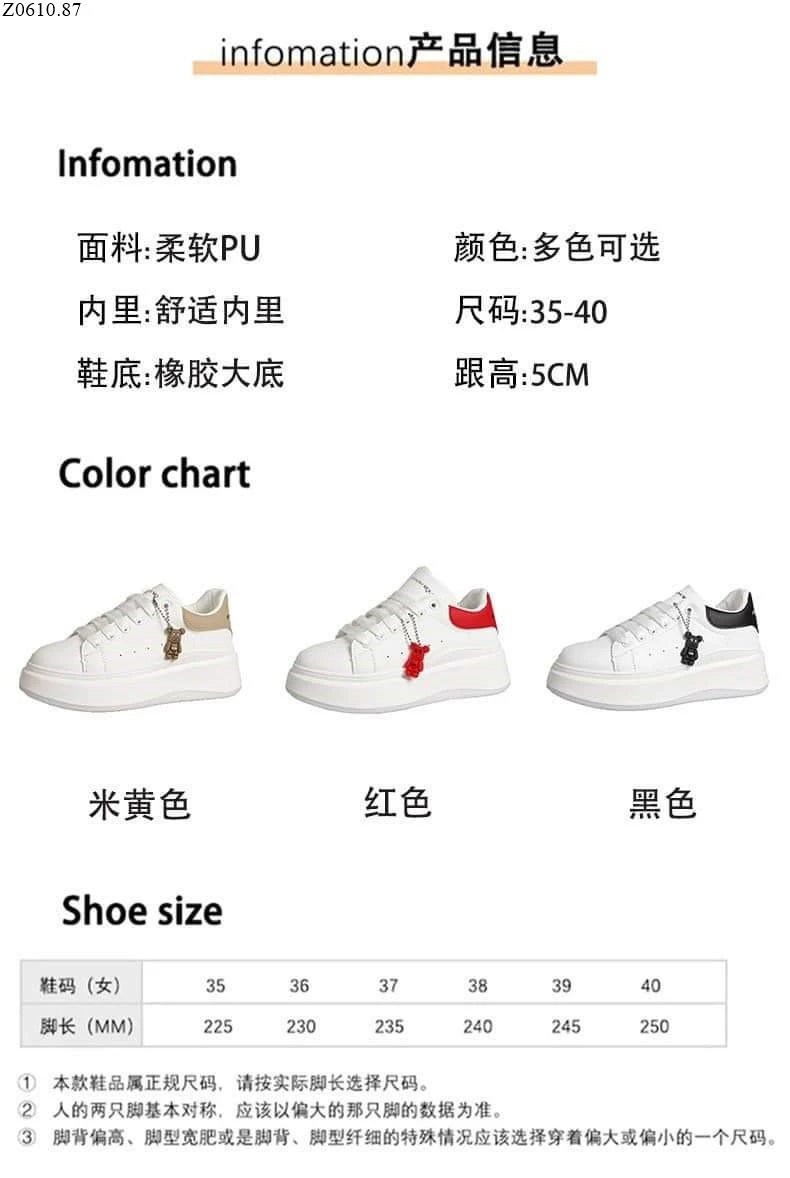 GIÀY SNEAKER NỮ ĐẾ 5p  Si 150k/1 đôi