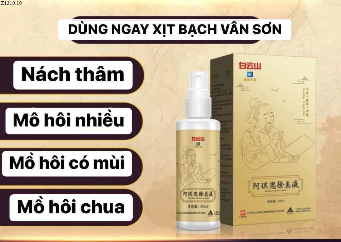 XỊT KHỬ MÙI CHỐNG HÔI NÁCH KHỬ THÂM NÁCH BẠCH VÂN SƠN Si 82k/1 set 2 chai 