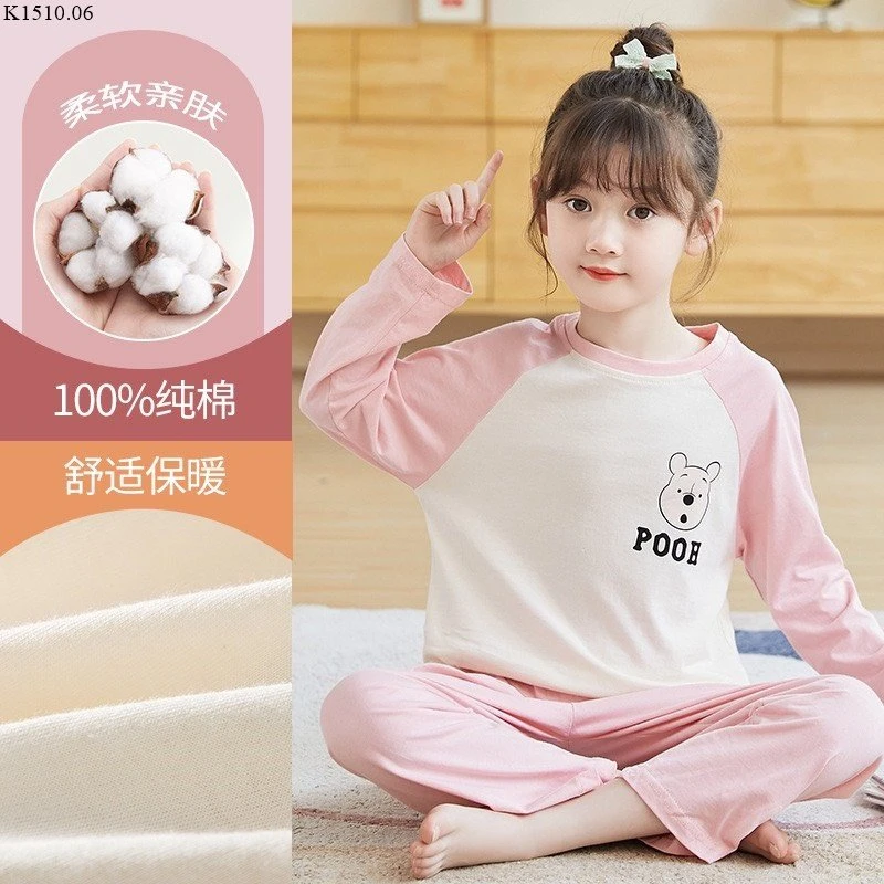 BỘ COTTON XUẤT HÀN BÉ TRAI BÉ GÁI Si 128k/1 bộ