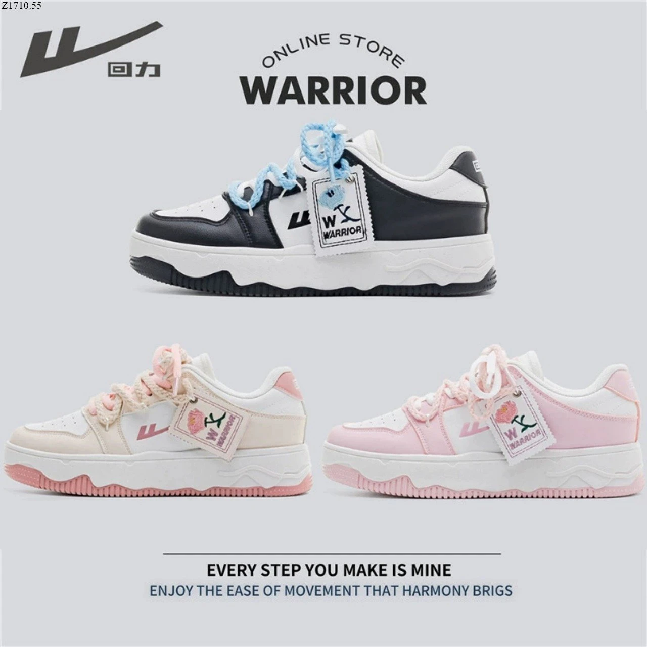 SNEAKER NỮ WARRIOR SALE Si 245k/1 đôi