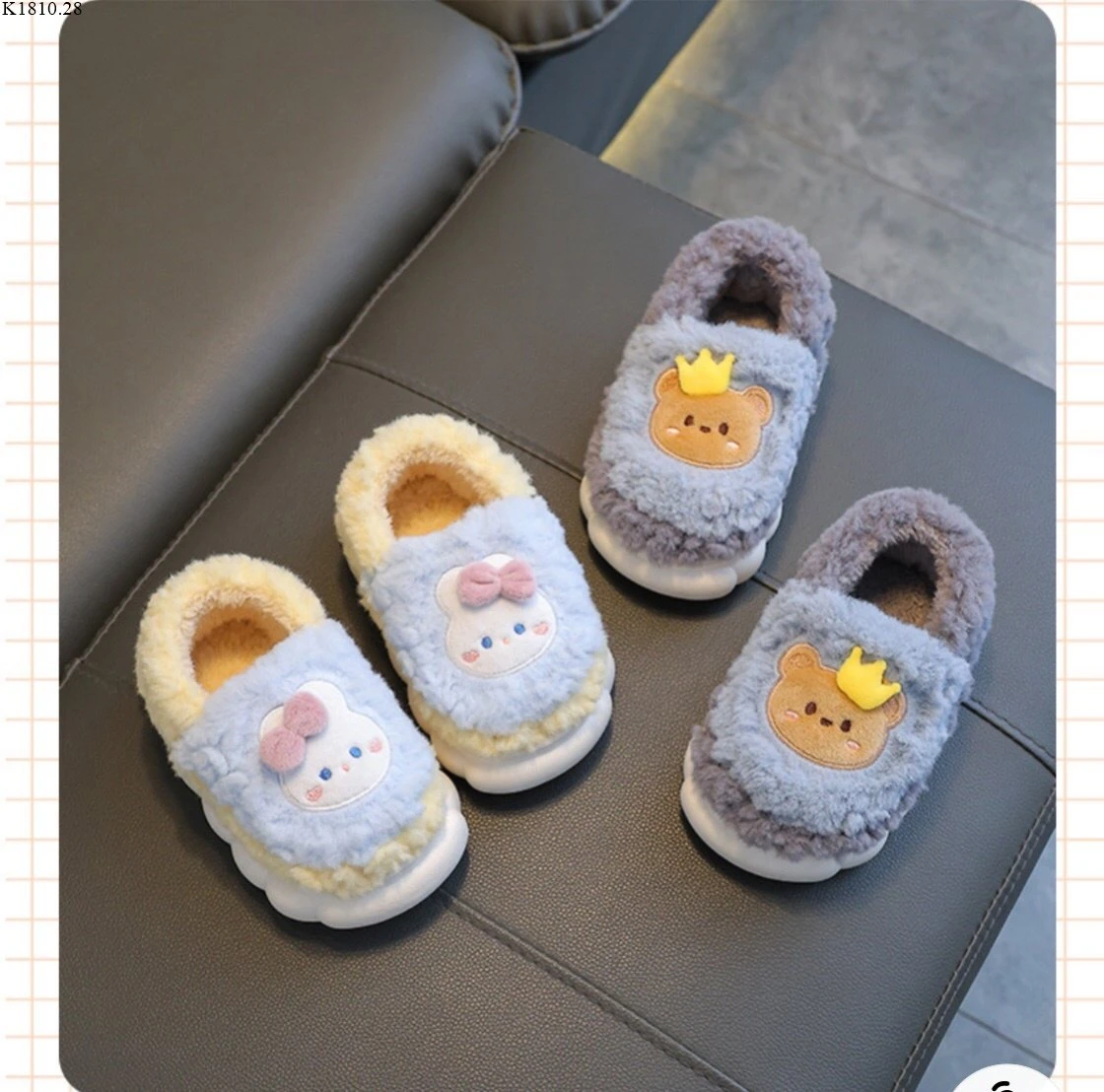 DÉP BÔNG CUTE CHO MẸ VÀ BÉ giá mẫu 1-4sz 24/25-35/36: 66k        Giá mẫu 1-4sz 36/37-40-41: 75k       giá mẫu 5-8 sz 24/25-35/36: 62k       Giá mẫu 5-8 sz 36/37-40-41: 72k