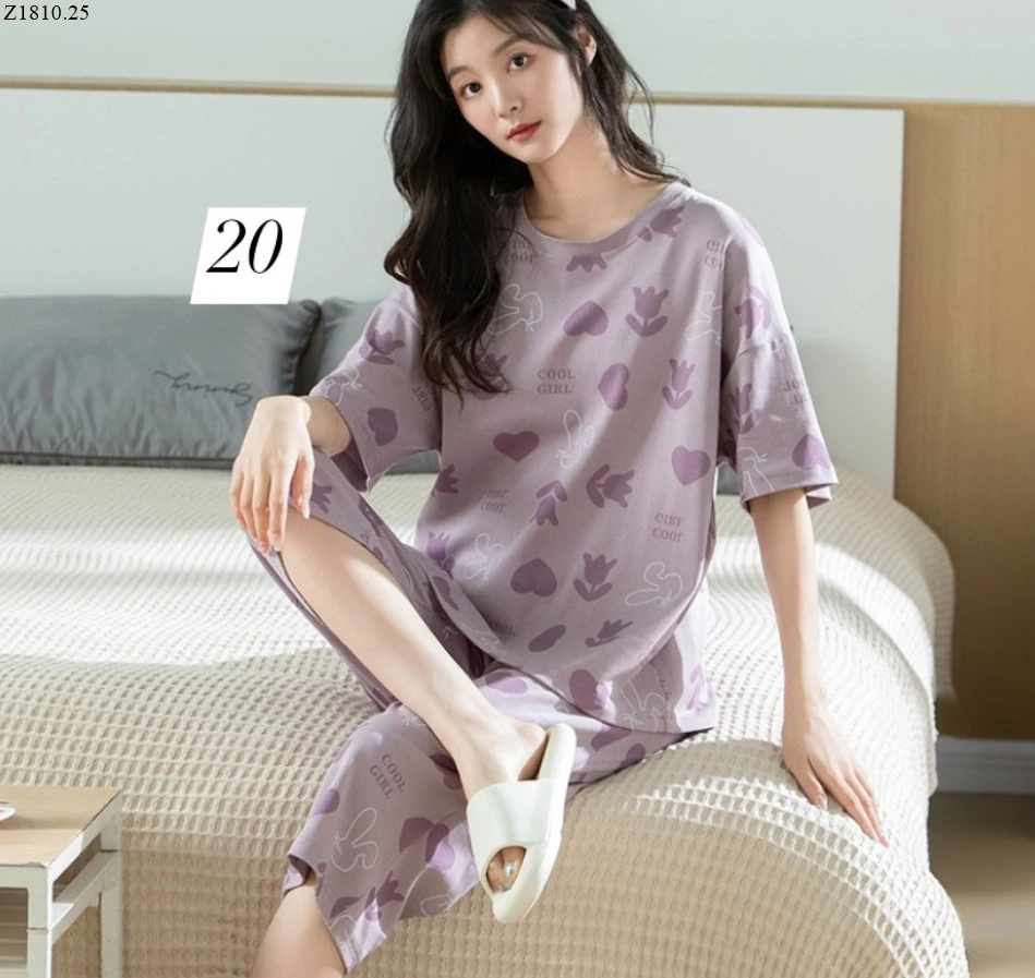 BỘ COTTON QUẦN NGỐ MẶC NHÀ si 155k/1 bộ